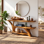 Modern Wooden Live Edge Console Table For Entryway Home Decoration