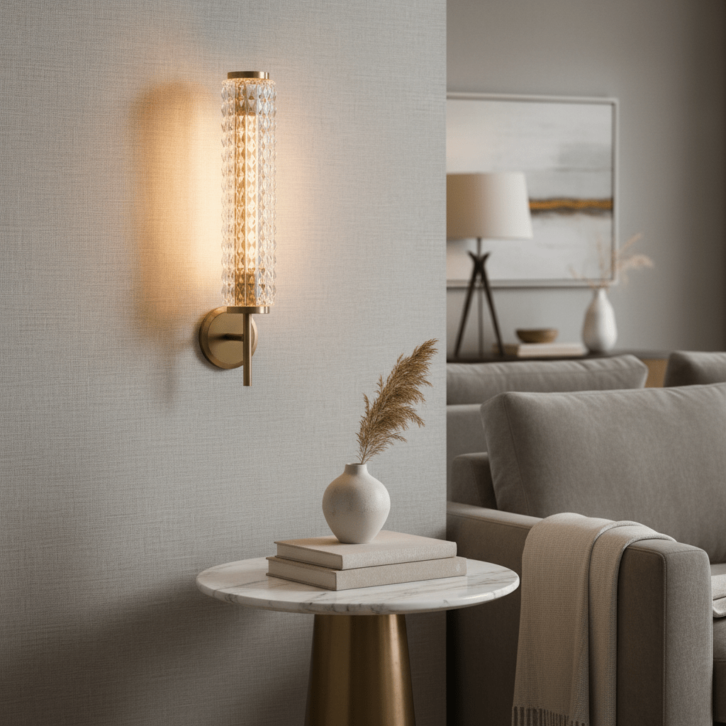 buyValette Crystal & Copper Wall Sconce - Morsale