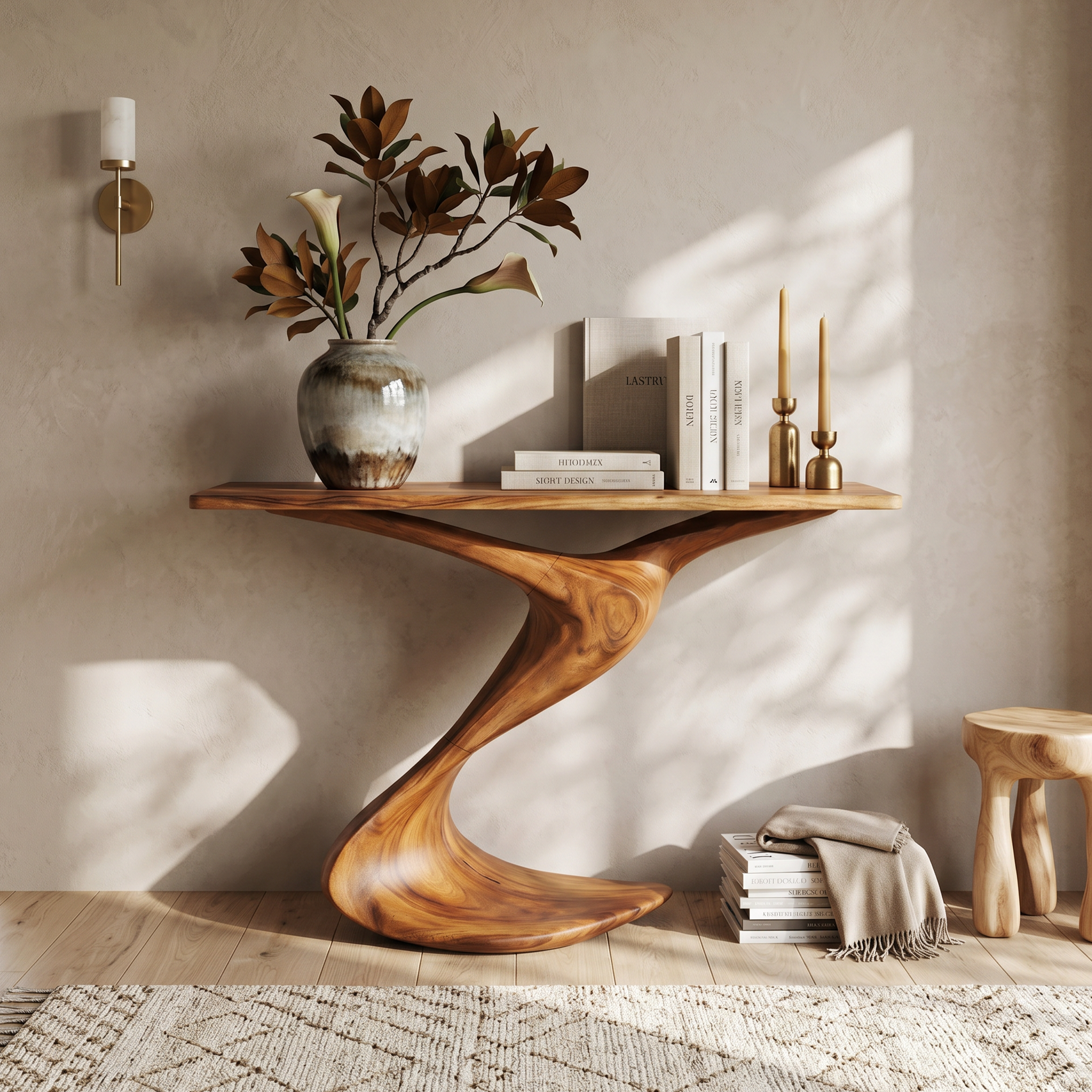 Rustic Console Table Entryway Design