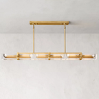 Savile Crystal Block Linear Chandelier 72"