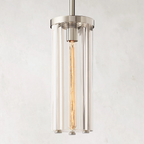 Savile Crystal Block Round Pendant Light