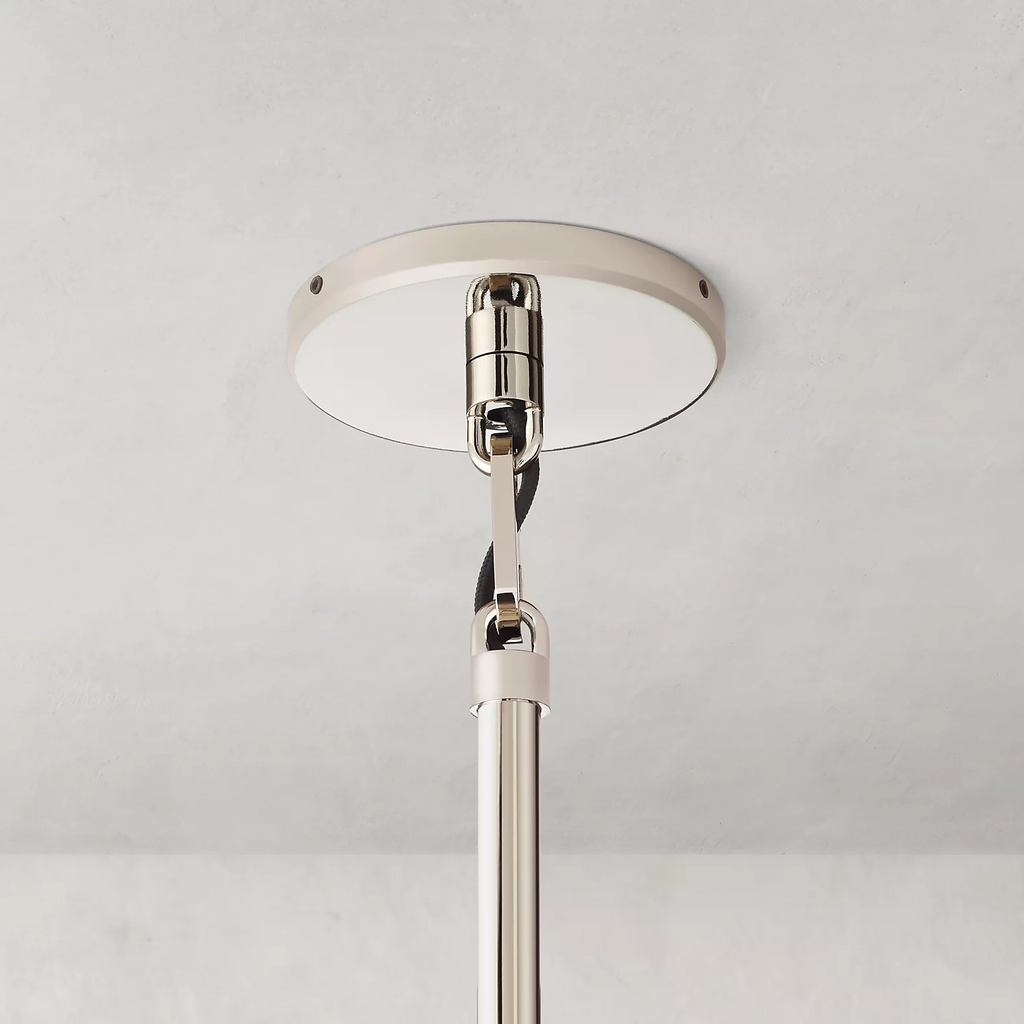 Savile Crystal Block Round Pendant Light