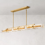 Savile Crystal Block Linear Chandelier 72"