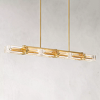Savile Crystal Block Linear Chandelier 72"
