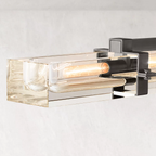 Savile Crystal Block Linear Chandelier 48"