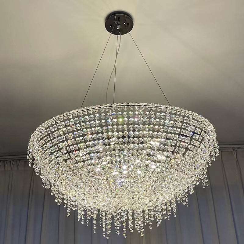 buyAdena Crystal Tassel Chandelier - Morsale