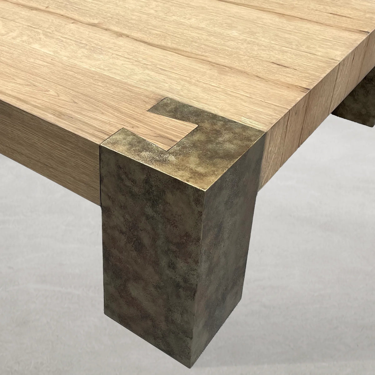 Telluride Square Oak Coffee Table Wood Cocktail Table Living Room Center Tea Table Vintage Cocktail Table