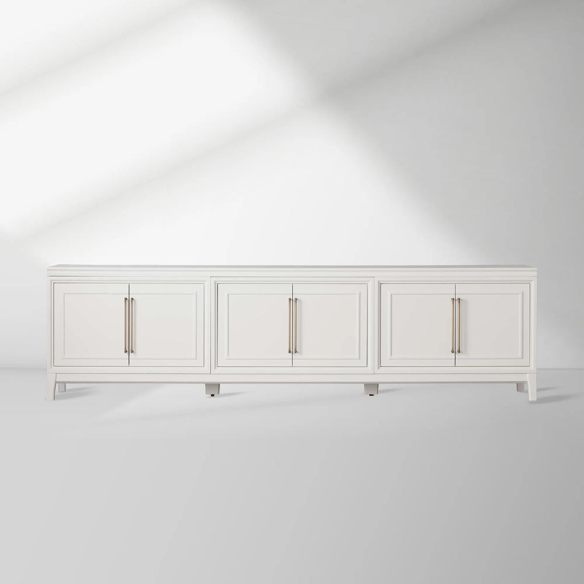 Rowan Modular Wood TV Stand Modern Sideboard Television Storage Unit with Wood Doors Entrance Cabinet