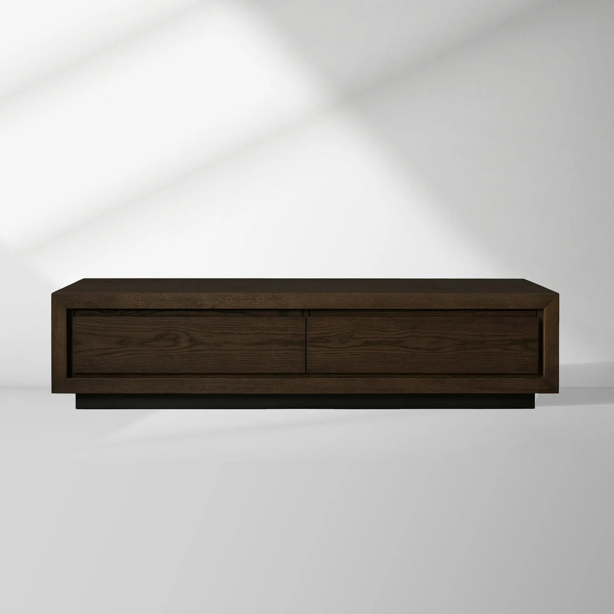 Sullivan Rectangular Storage Coffee Table Wood Center Cocktail Table Oak Tea Table with Drawers