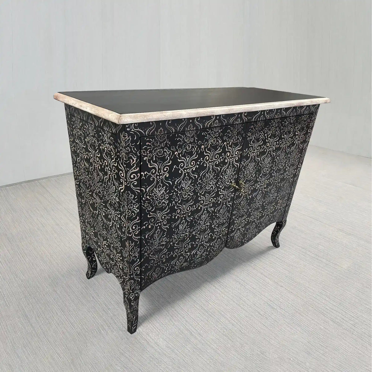 Lucia Hand-Painted Vintage Storage Cabinet