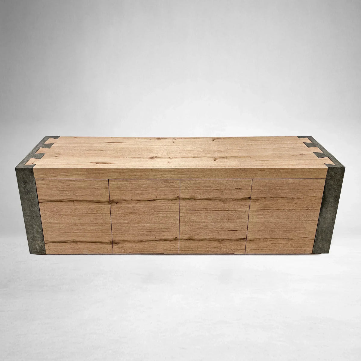 Telluride Mexican Oak TV Stand Cabinet Media Console Result Sideboard Wood Television Storage Unit