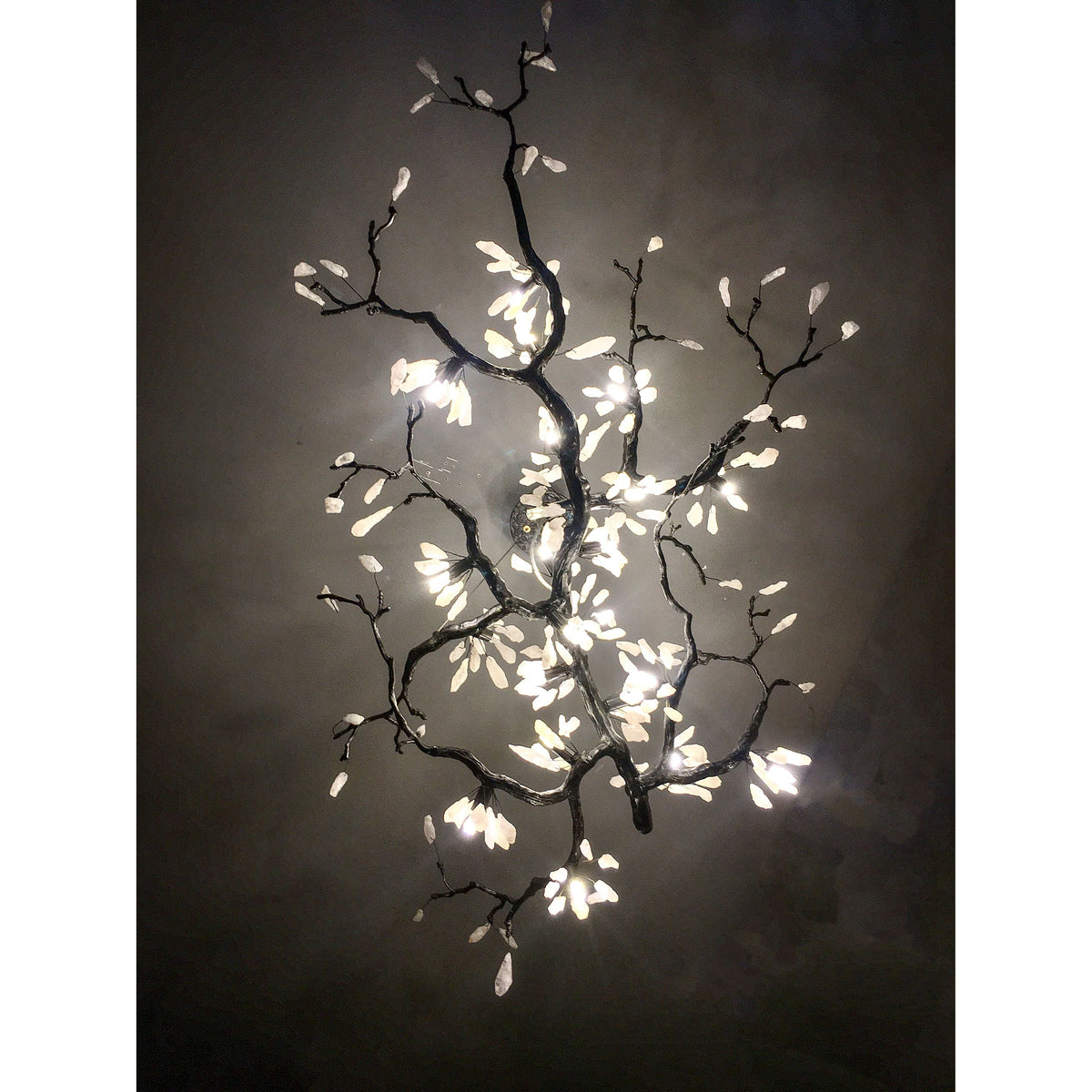 Selenite Crystal Blossom Branching Tree Chandelier