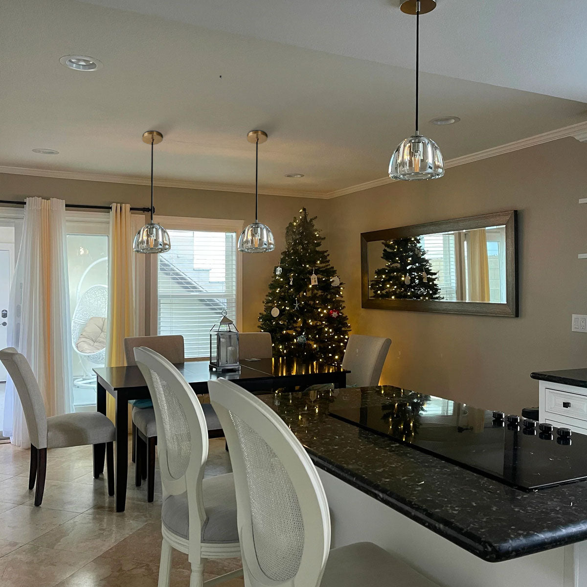 Hemisphere Delicate Crystal Pendant Light