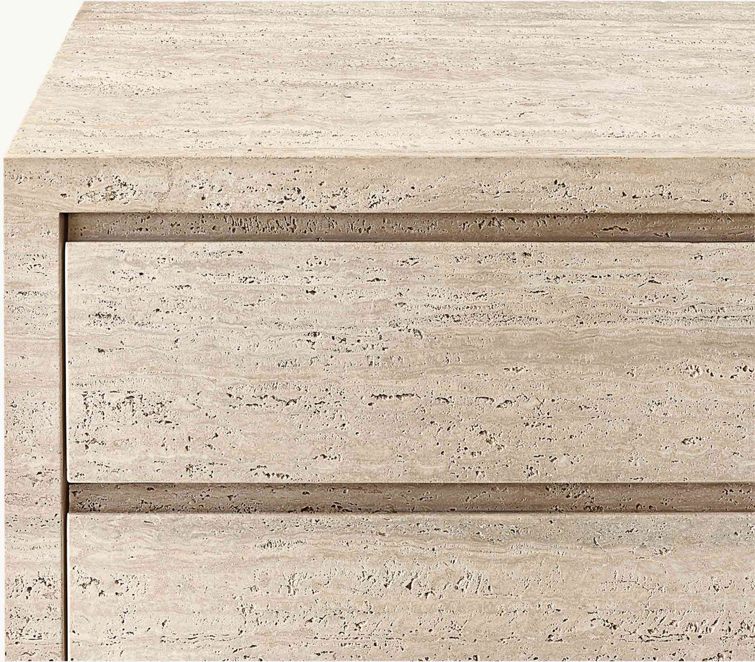 Travertine Entryway Cabinet |Travertine Sideboard | 6-Drawer Dresser |Storage Cabinet