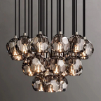 Boule De Radiant Crystal Cluster Chandelier 24"