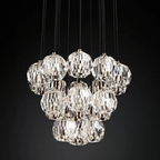 Boule De Radiant Crystal Cluster Chandelier 19"