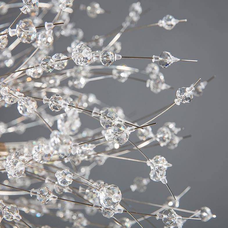 Dandelion crystal globe chandelier full side profile