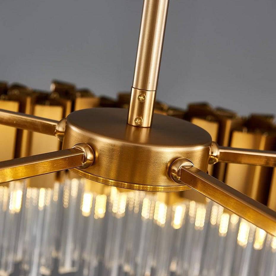 Milano crystal chandelier close-up