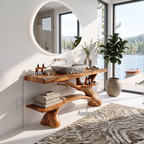 Modern Live Edge Tree Trunk Vanity For Contemporary Bathroom Furniture