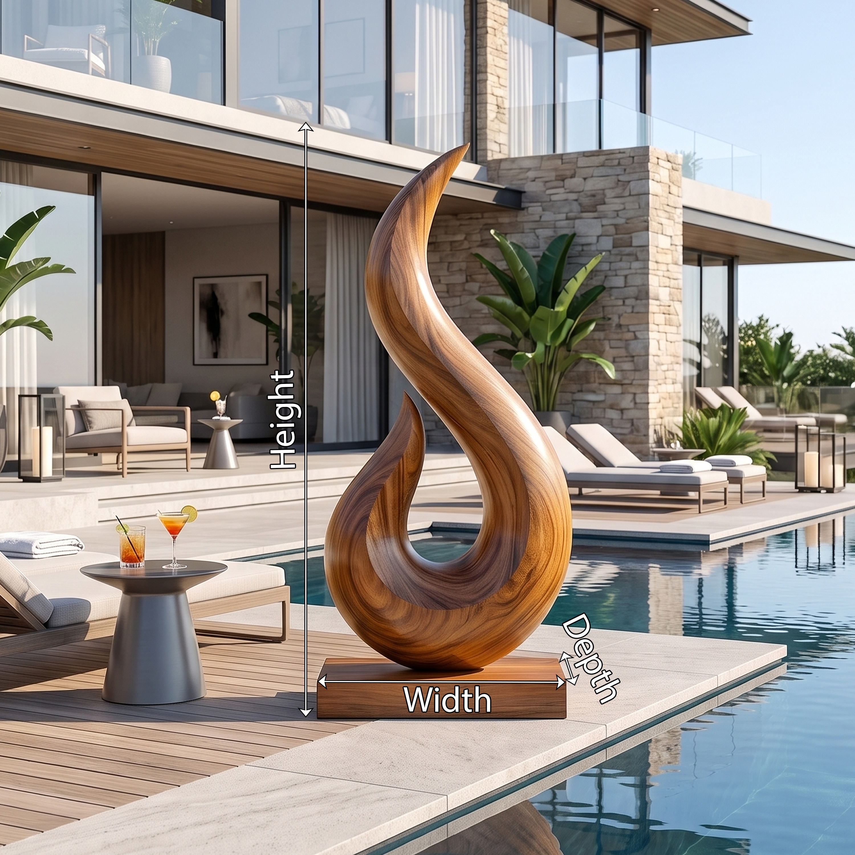 Handcrafted Abstract Sculpture For Outdoor Wall Design