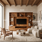 Modern TV Wall Unit With LED Shelves For Living Room