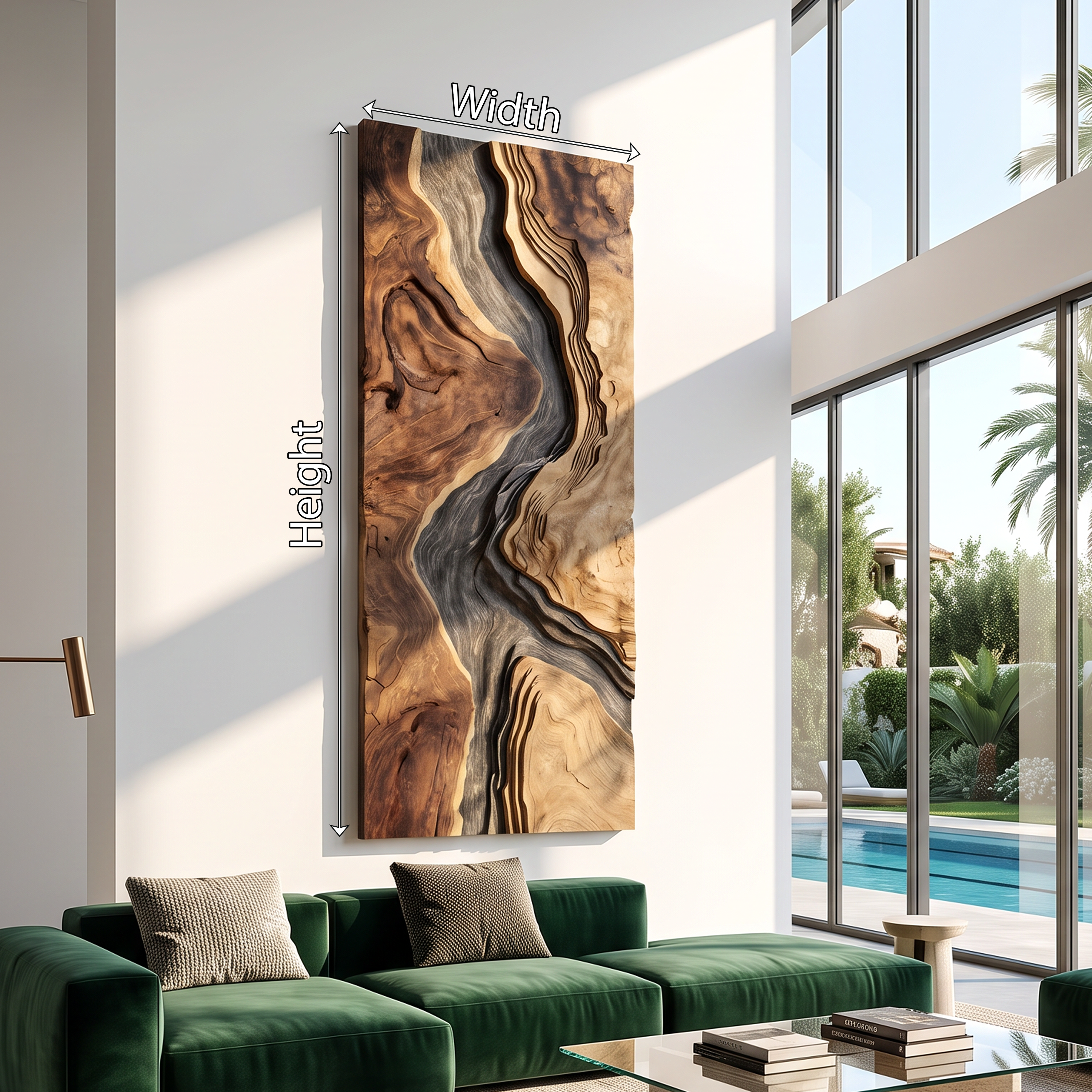 Handcrafted Wooden Wall Sculpture For Entryway Design