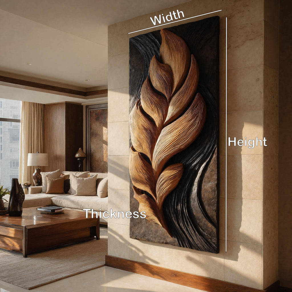 Organic Feather Wall Art For Contemporary Interior