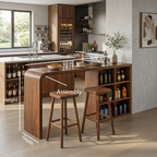 Modern Wooden Bar Table With Storage For Kitchen Or Home Mini Bar
