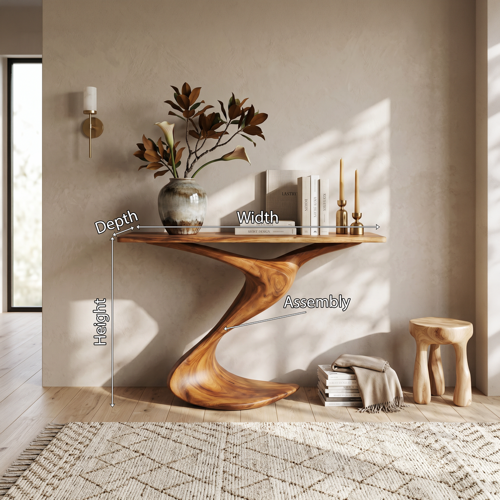 Rustic Console Table Entryway Design