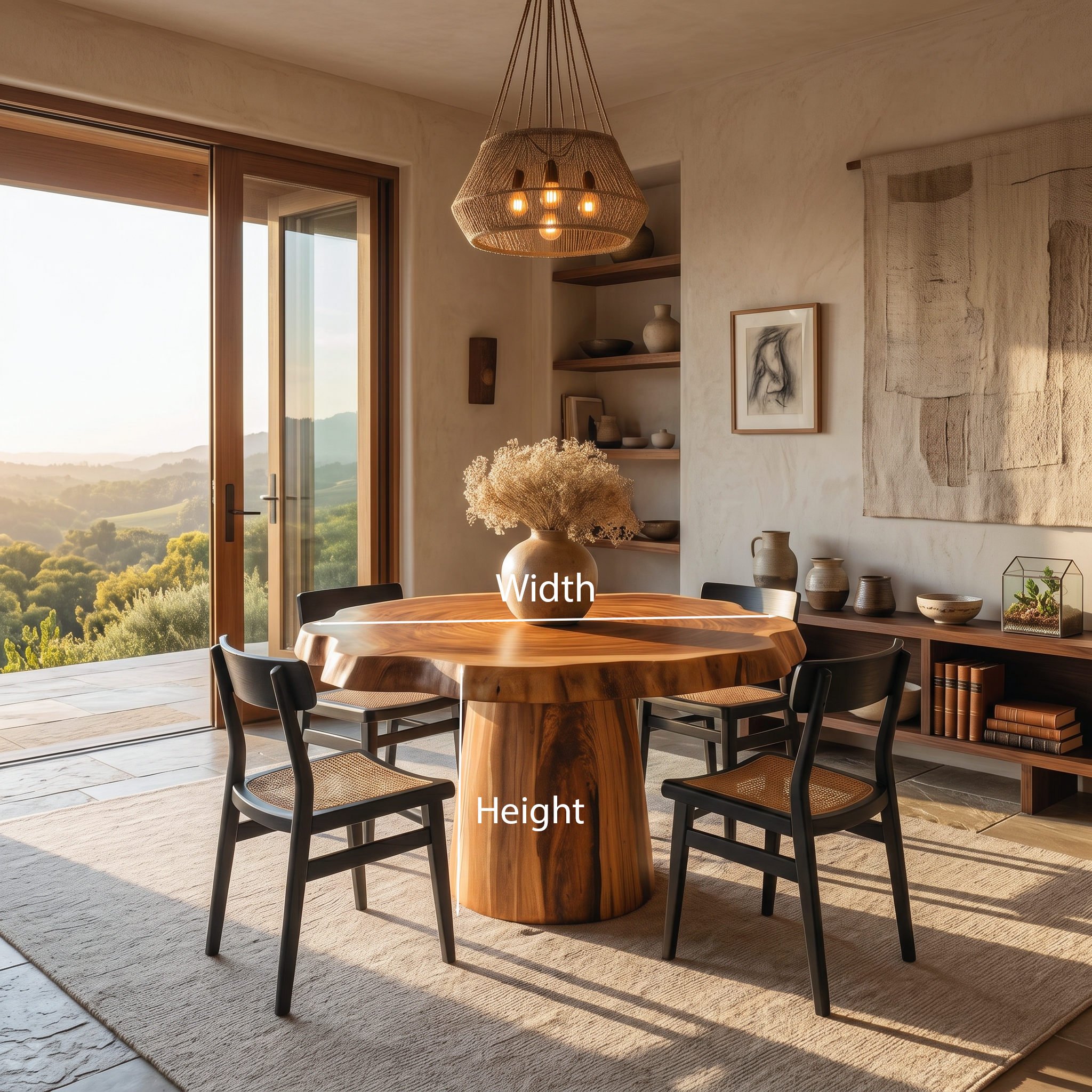 Round Pedestal Dining Table For Modern Kitchen Or Dining Room