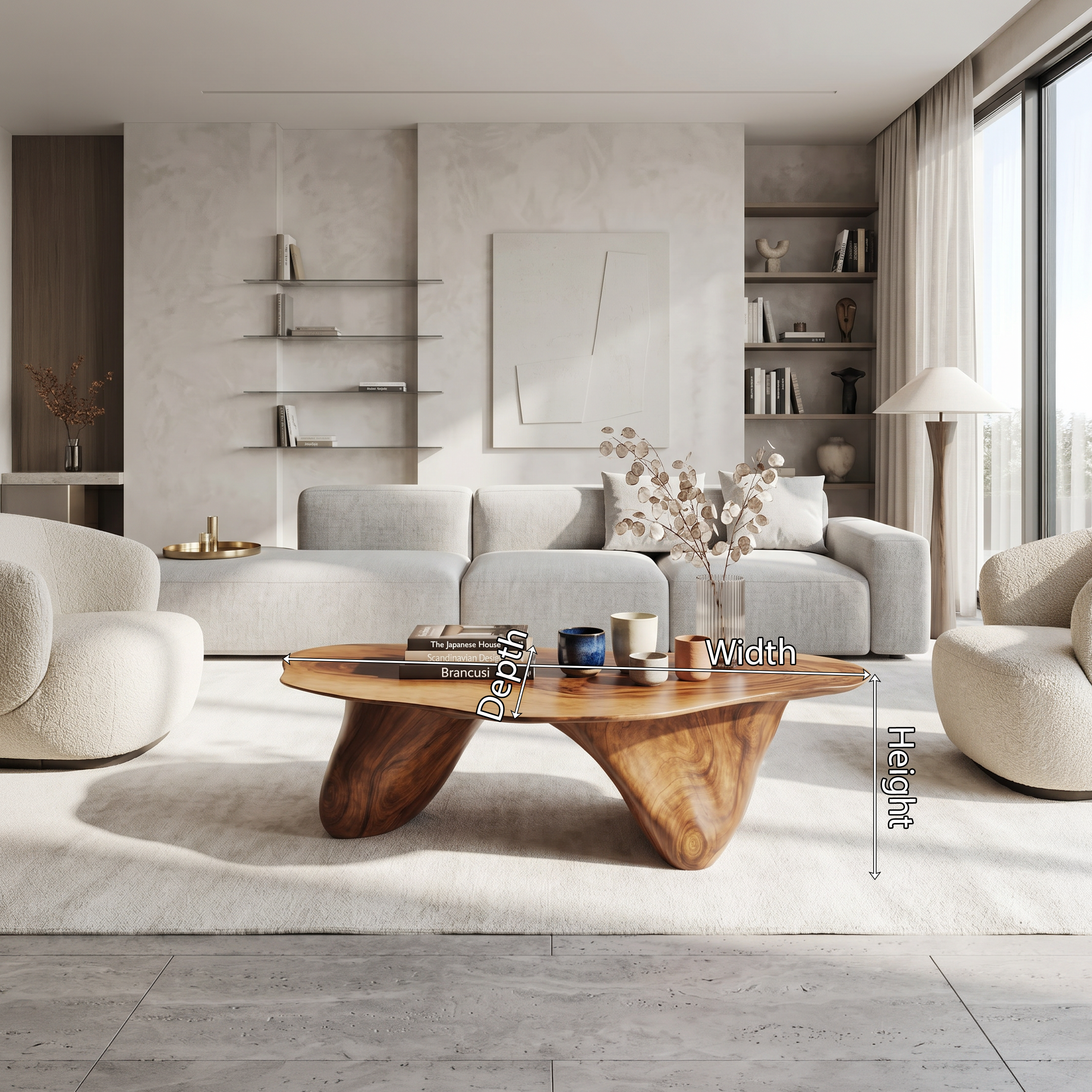 Handcrafted Low Table For Sophisticated Interiors