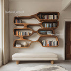 Organic Sculptural Wall Bookcase For Living Room
