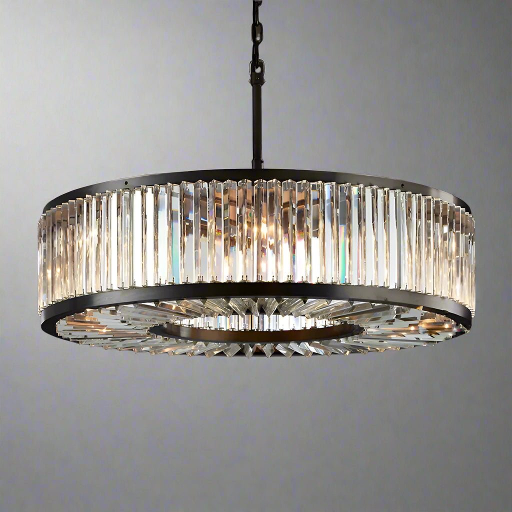 Gio crystal modern chandelier side profile
