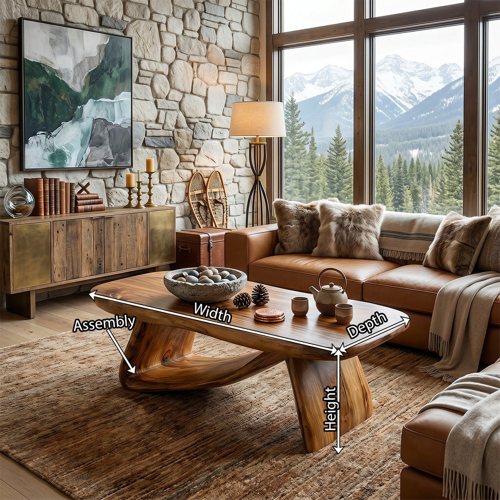 Modern Wooden Live Edge Coffee Table For Furniture Decor And Home Style