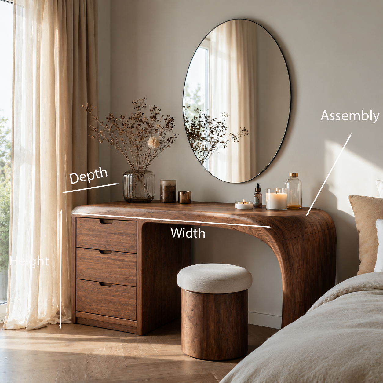 Modern Vanity Table For Bedroom Makeup