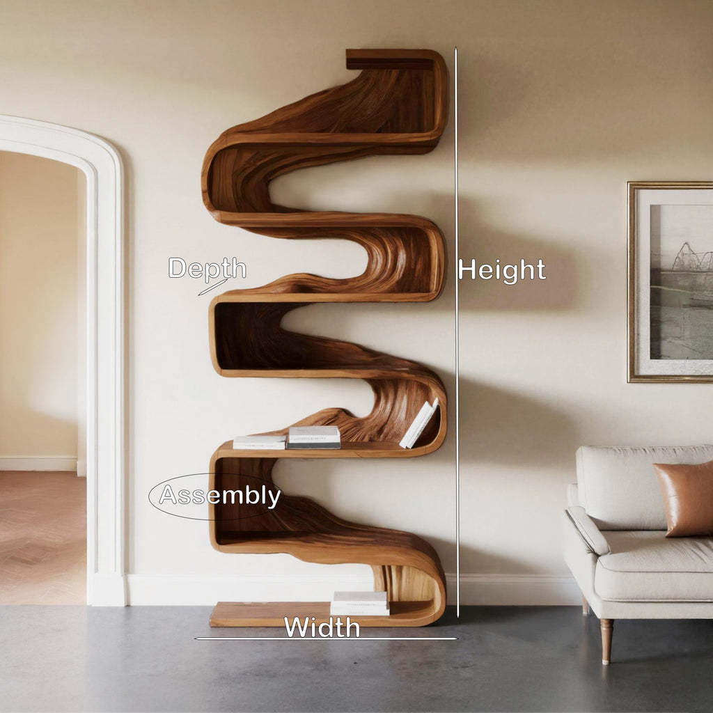 Artistic Sculptural Bookshelf For Living Room