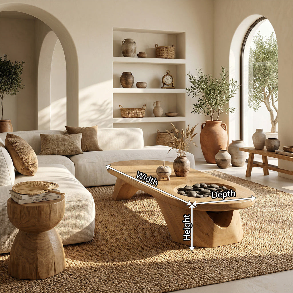 Handcrafted Wooden Live Edge Coffee Table For Living Roomdecor