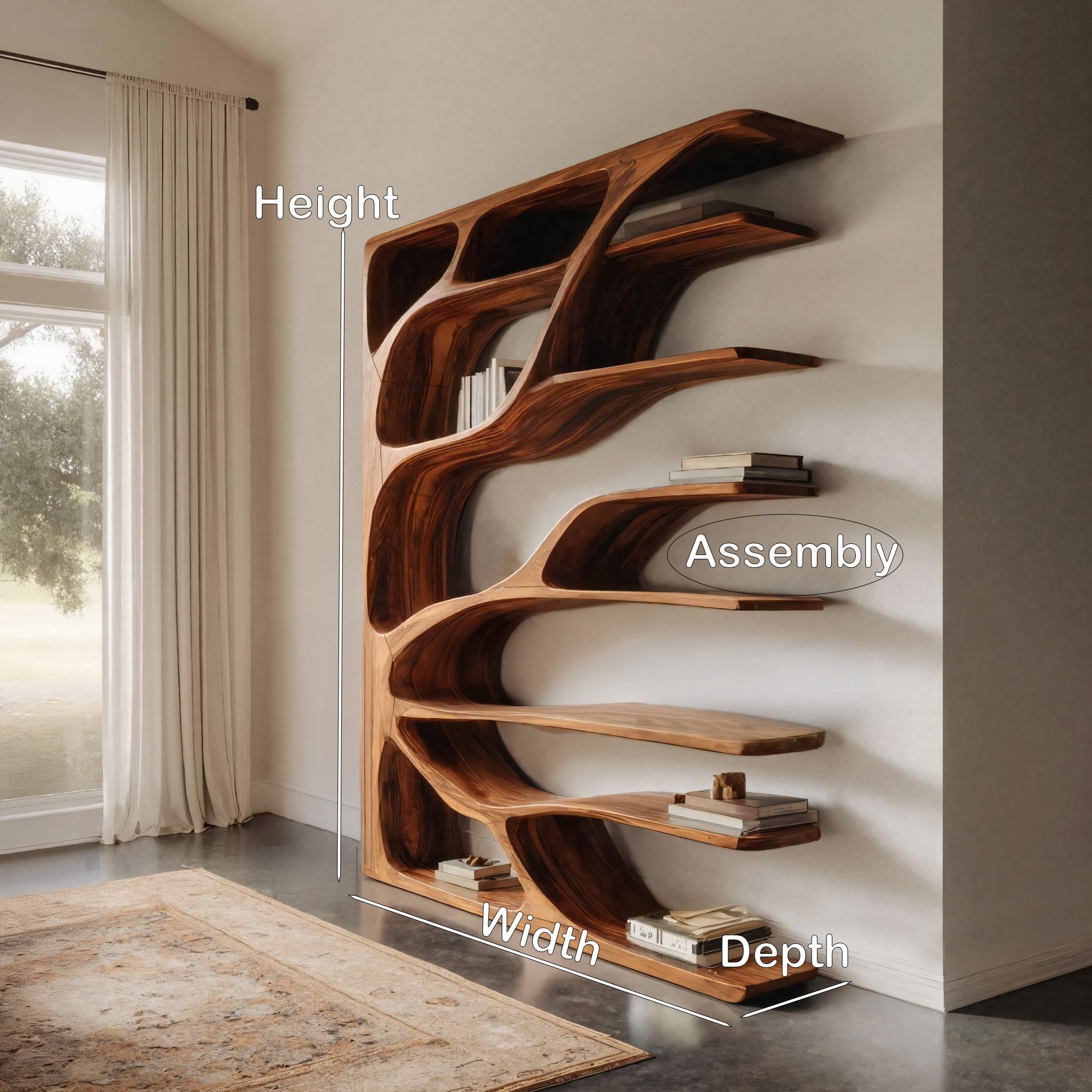 Modern Statement Bookshelf For Home Interiors Decor
