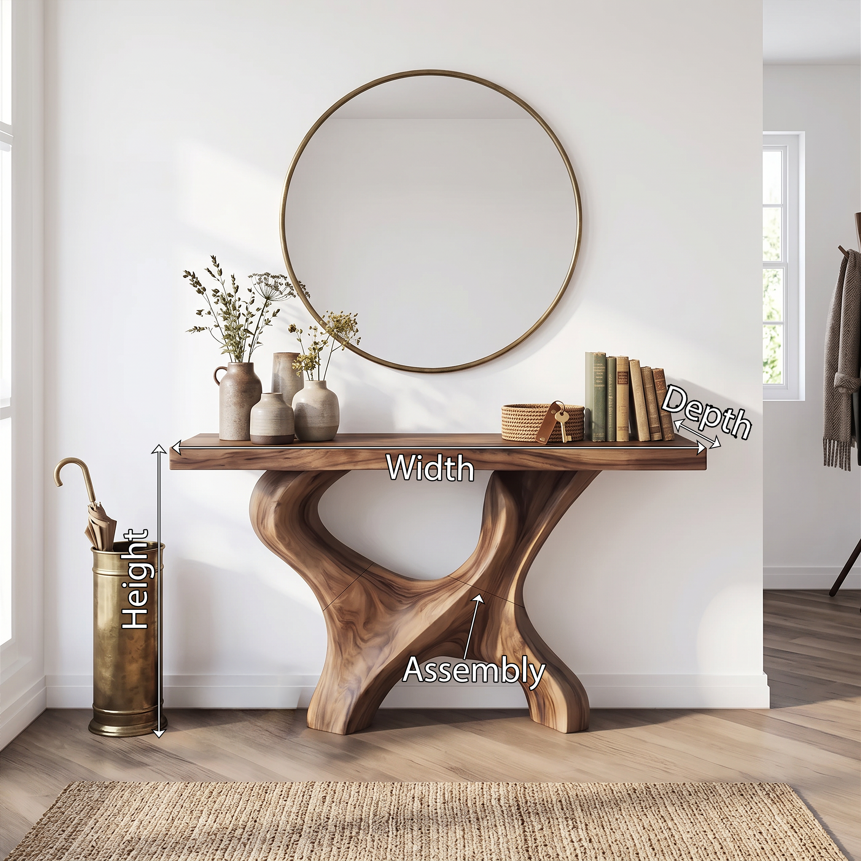 Handcrafted Entryway Storage Furniture Decor