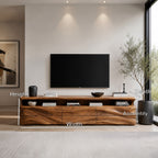 Modern TV Console With Shelf And Drawers For Living Room