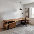 Modern Sculptural Desk With Flowing Design For Home Office