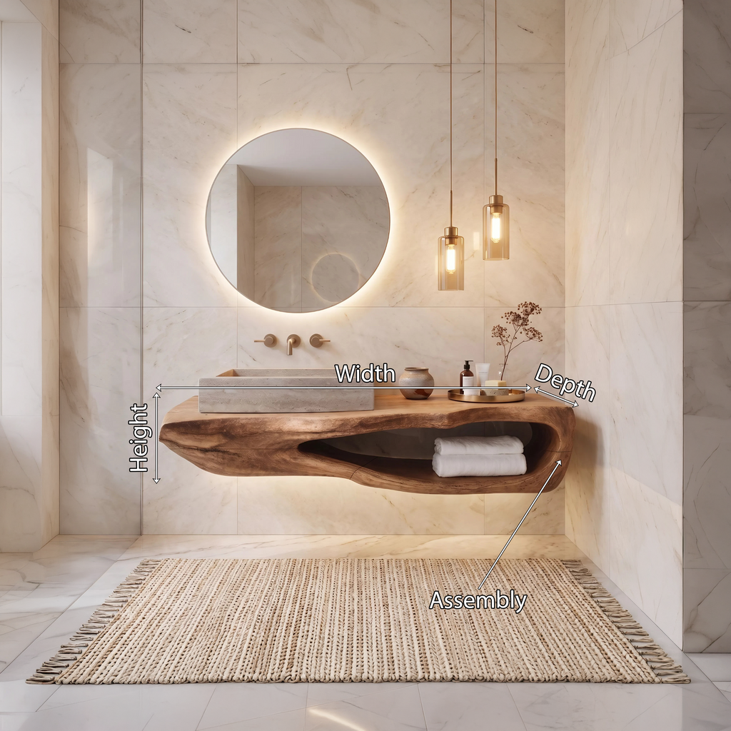 Rustic Bathroom Shelf For Industrial Bathroom Style