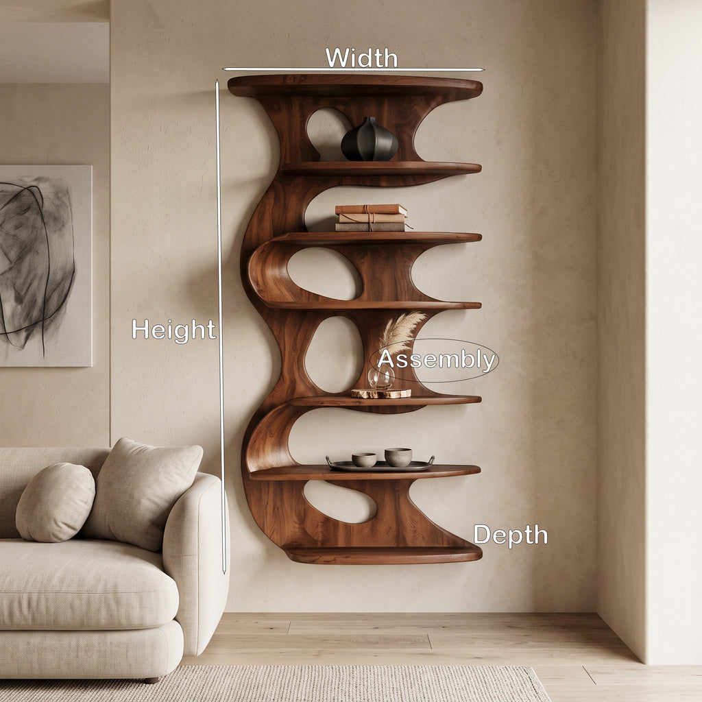 Modern Wall Mounted Bookshelf For Living Room