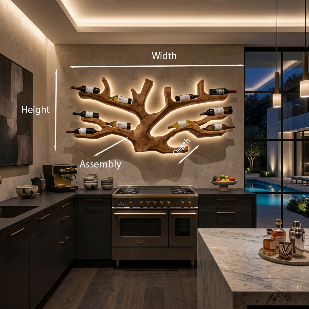 Artistic Wine Bottle Holder Wall Rack For Home Bar