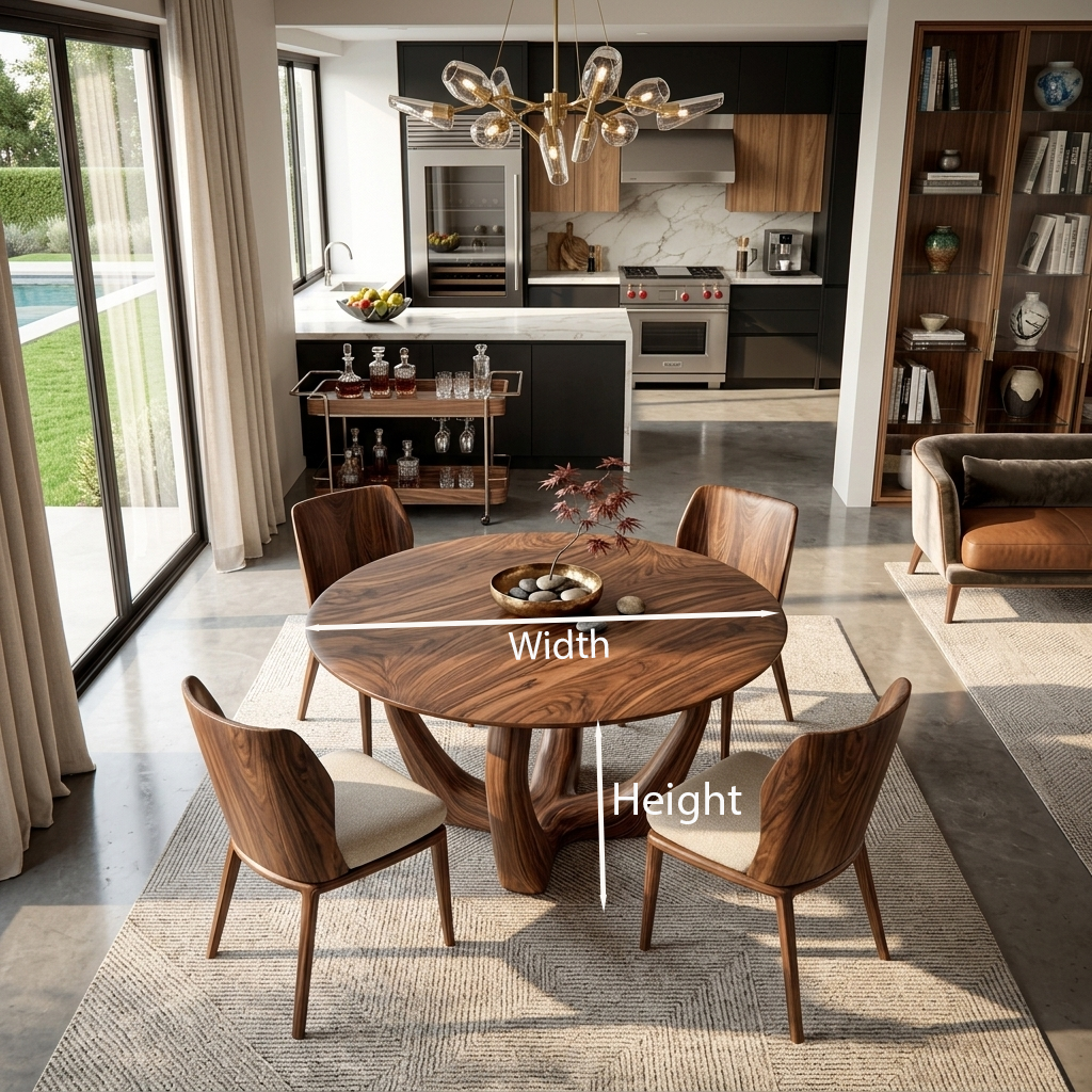 Elegant Round Dining Table For Minimalist Modern Interior