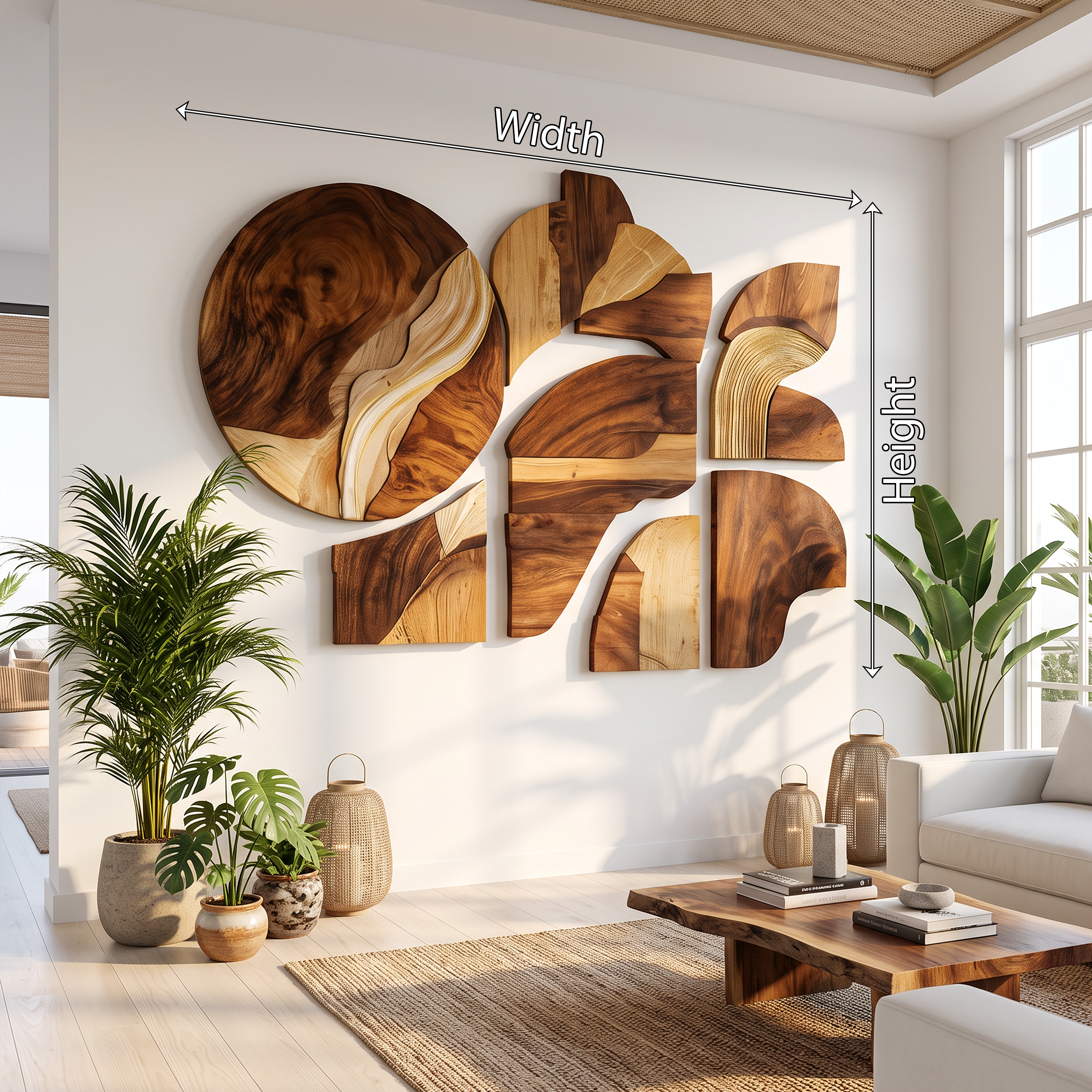 Farmhouse Wooden Wall Art Sculpture For Home Decor
