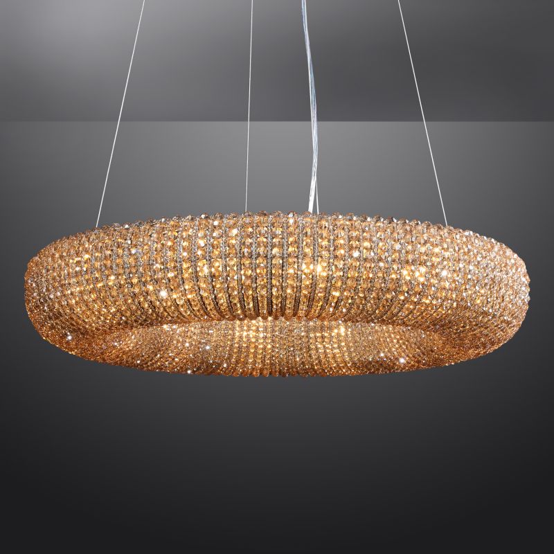 Halo Stranded Crystal Round Chandelier 32"