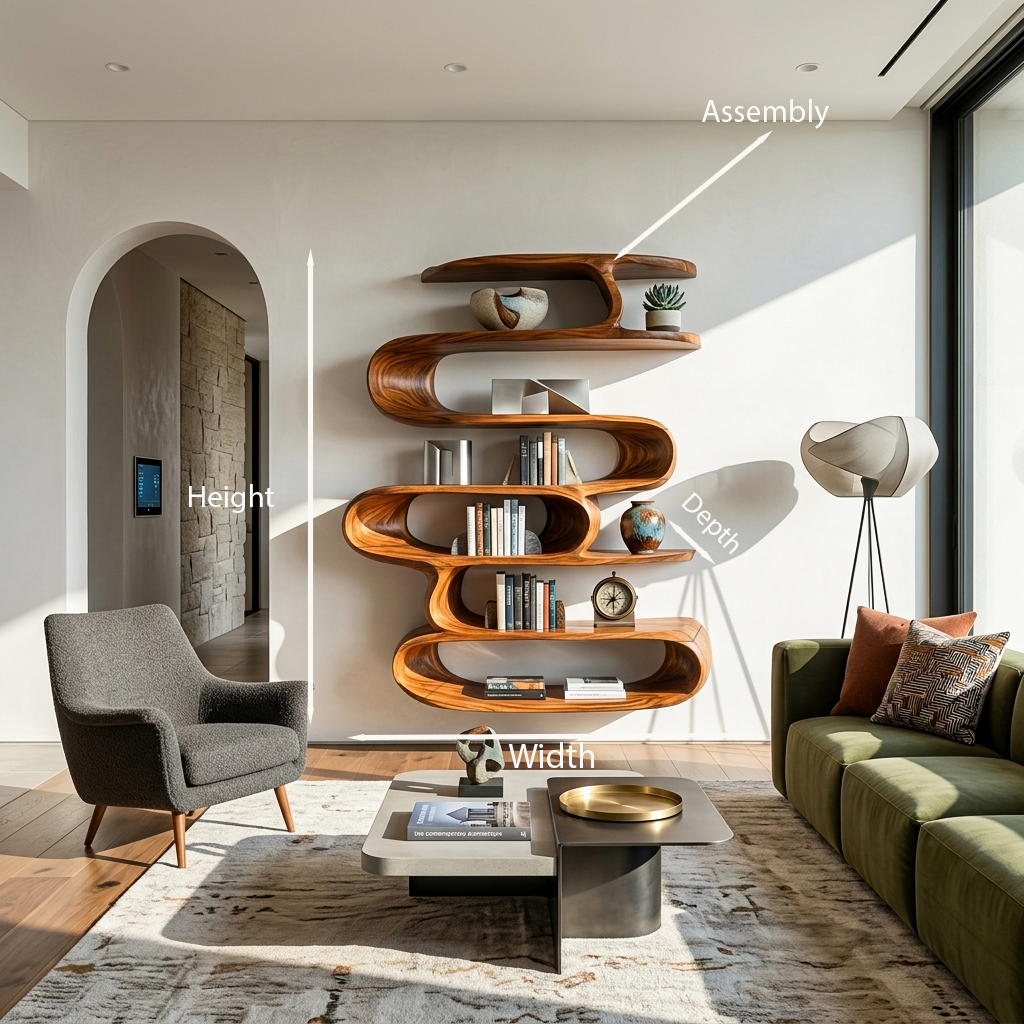 Elegant Wall-Mounted Shelf For Modern Home Decor