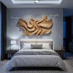 Modern Sculptural Wall Art With Abstract Design For Bedroom