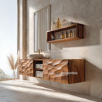 Sculptural Wall Mounted Bathroom Vanity For Bathroom Space